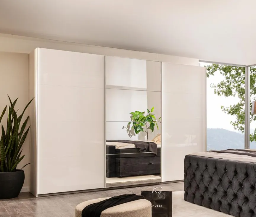 Best Composad Schwebetürenschrank Systema 301 x 223 cm Weiß