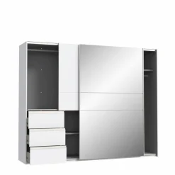 Outlet FORTE Schwebetürenschrank Winn2 250 x 200 cm Weiß