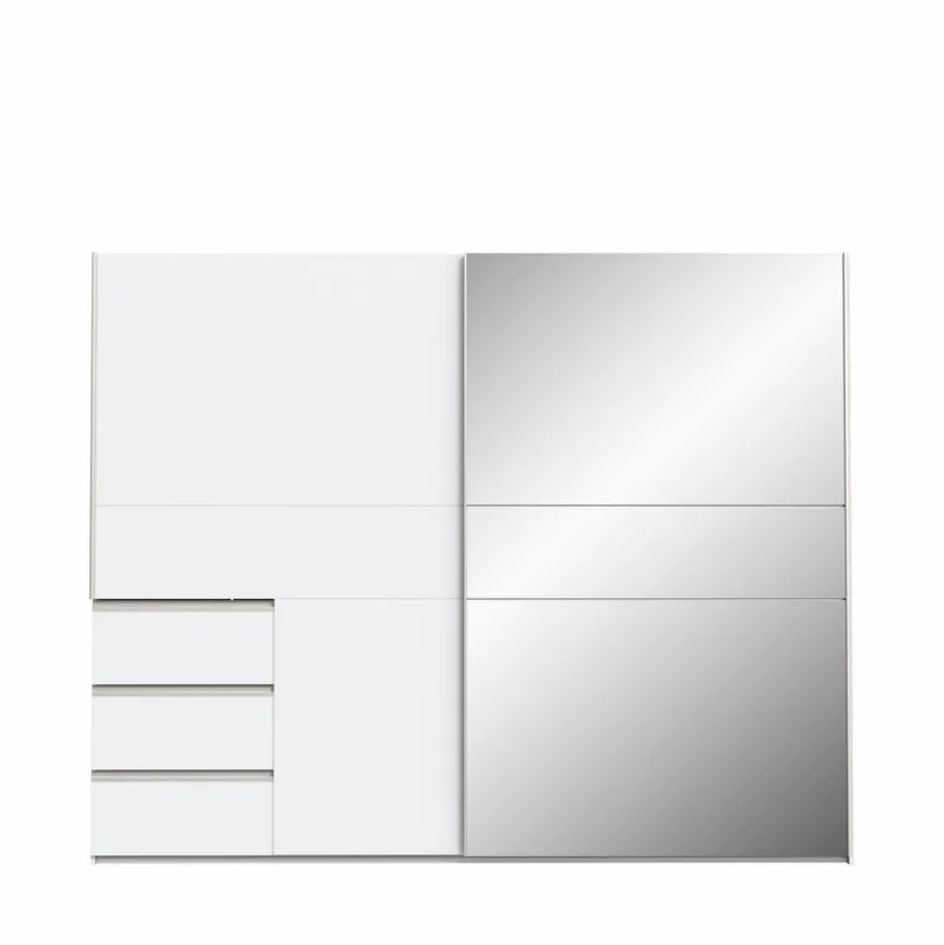 Outlet FORTE Schwebetürenschrank Winn2 250 x 200 cm Weiß