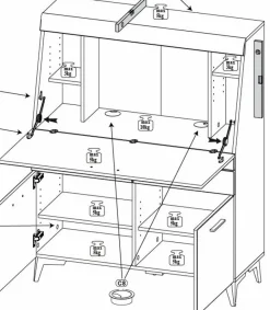 Innostyle Sekretär Secret Artisan-Eiche
