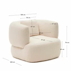 Online Kave Home Sessel Martina Ecru