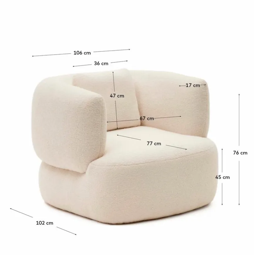 Online Kave Home Sessel Martina Ecru