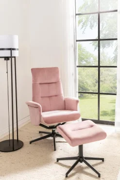 Sessel mit Hocker Brixen Rosa