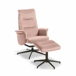 Discount Sessel mit Hocker Moena Rosa