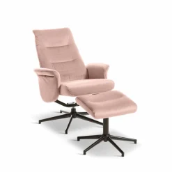 Discount Sessel mit Hocker Moena Rosa