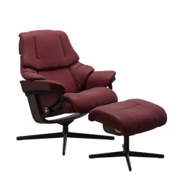 Online STRESSLESS Sessel mit Hocker Reno Cross Batick Bordeaux