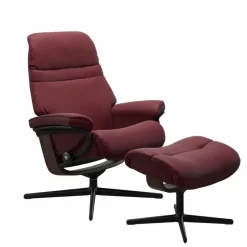 Online STRESSLESS Sessel mit Hocker Sunrise Cross Batick Bordeaux