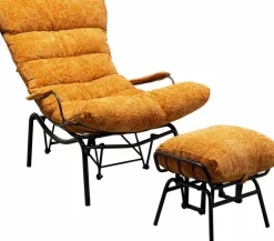 Hot KARE DESIGN Sessel mit Hocker Vienna 87842 Gelb