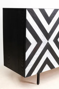 Discount KARE DESIGN Sideboard Arctic 87181 Schwarz / Weiß