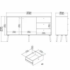 Best Tvilum Sideboard Bodo Weiß