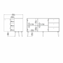 Best Tvilum Sideboard Bodo Weiß