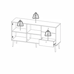 Best Tvilum Sideboard Bodo Weiß