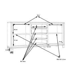 Online FORTE Sideboard Farida Eiche