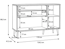 Best FORTE Sideboard Harllson Weiß / Grau