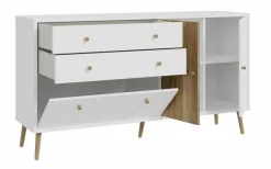 New FORTE Sideboard Harllson Weiß / Eiche