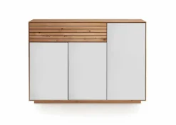 Discount Gradel Sideboard Riva Eiche / Weißglas