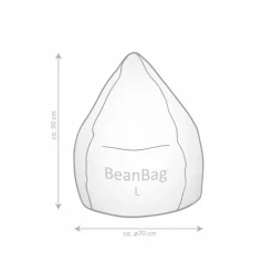 Hot Sitting Point Sitzsack Beanbag Fluffy L Türkis