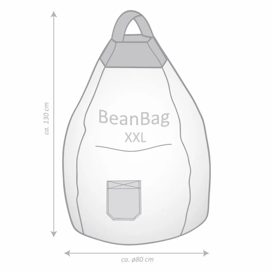 Hot Sitting Point Sitzsack Beanbag Jamie XXL Braun