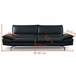 Outlet Calia Sofa dave - PRM 852 Nero