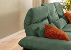 New Segmüller Werkstätten Sofa inkl. Longchair Denise Grün