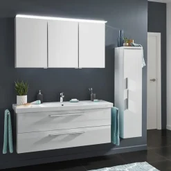 New Puris Spiegelschrank Fine Line Weiß