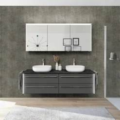 Outlet Pelipal Spiegelschrank Leonardo living 116 Quarzgrau