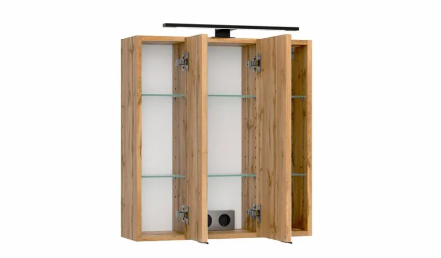 Hot Held-Möbel Spiegelschrank Paris Wotaneiche