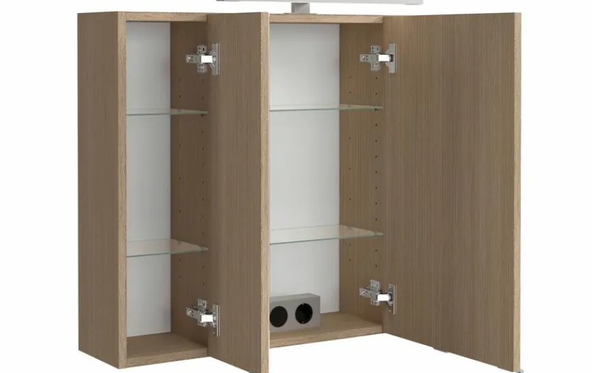 Clearance Held-Möbel Spiegelschrank Rosario Eiche hell