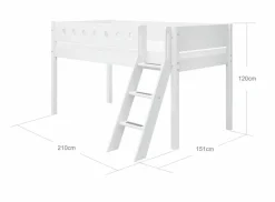New Flexa Spielbett White 90 x 200 cm Weiß