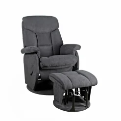 Outlet Stillstuhl mit Hocker Luna Grau