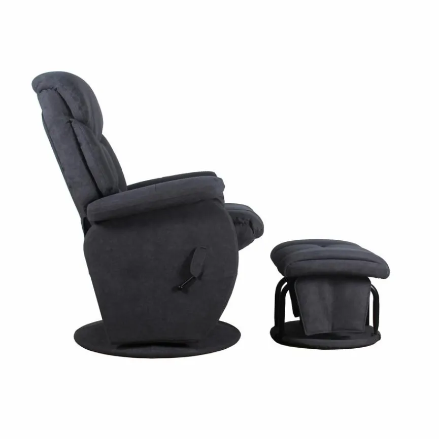 Outlet Stillstuhl mit Hocker Luna Grau