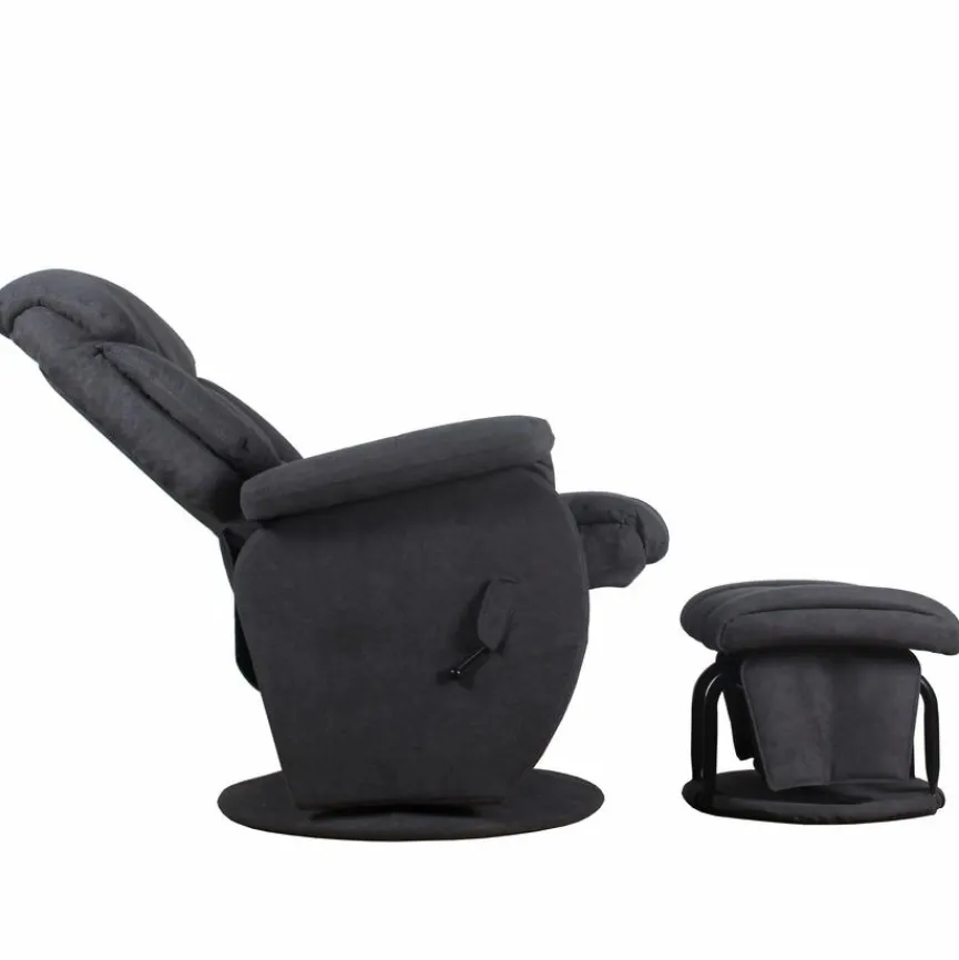 Outlet Stillstuhl mit Hocker Luna Grau