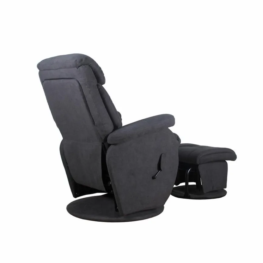 Outlet Stillstuhl mit Hocker Luna Grau