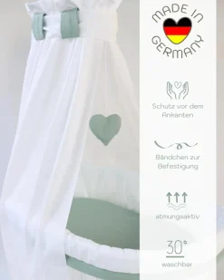 Outlet Mionido Stubenwagen Lisa 85 x 45 cm Weiß