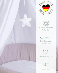 New Mionido Stubenwagen Maxi 85 x 45 cm Taupe