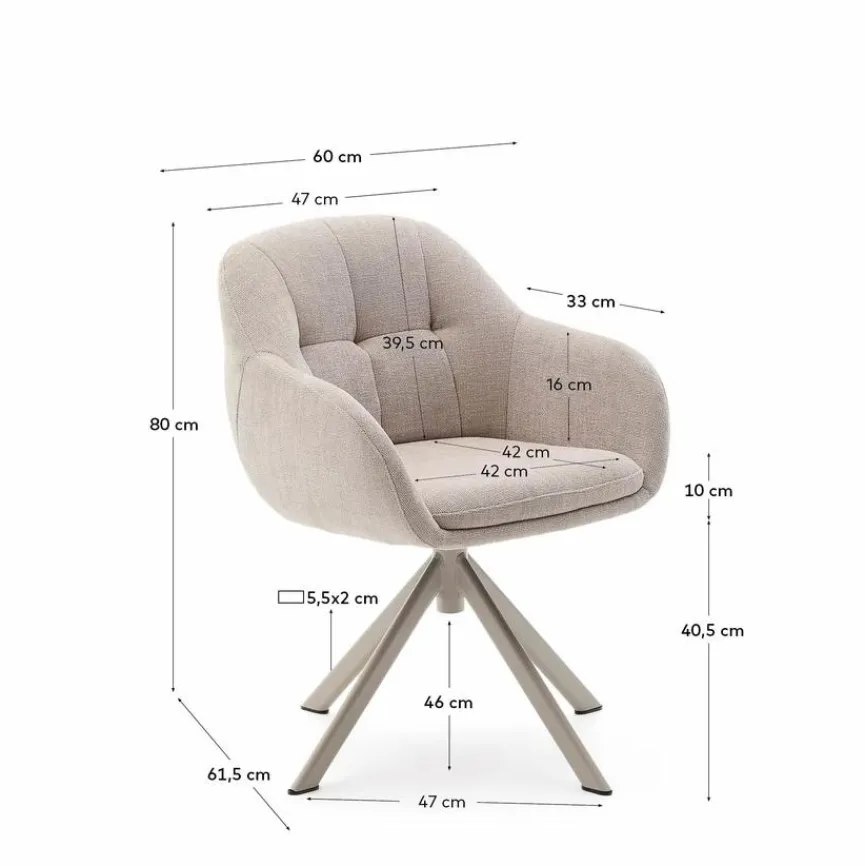 Outlet Kave Home Stuhl Dorina Beige