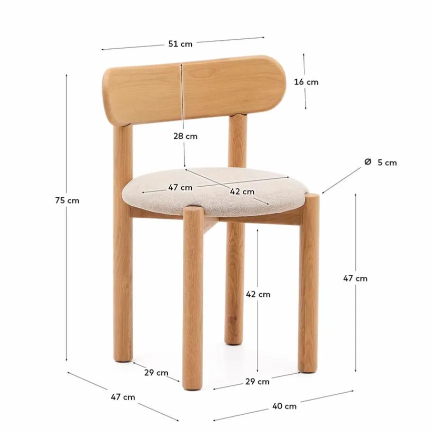 Discount Kave Home Stuhl Nebai Beige