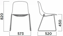 Sale Infiniti Stuhl Pure Loop Sled Schwarz