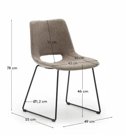 Online Kave Home Stuhl Ziggy Braun