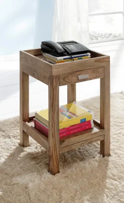 Outlet WOLFMÖBEL Telefontisch Yoga Sheesham