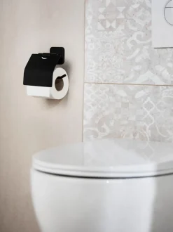 Clearance WENKO Toilettenpapierhalter Porto Schwarz