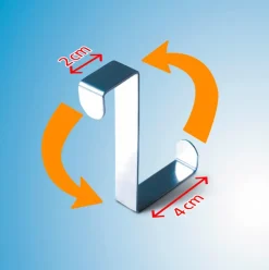 WENKO Türhaken 1,8 x 10 cm