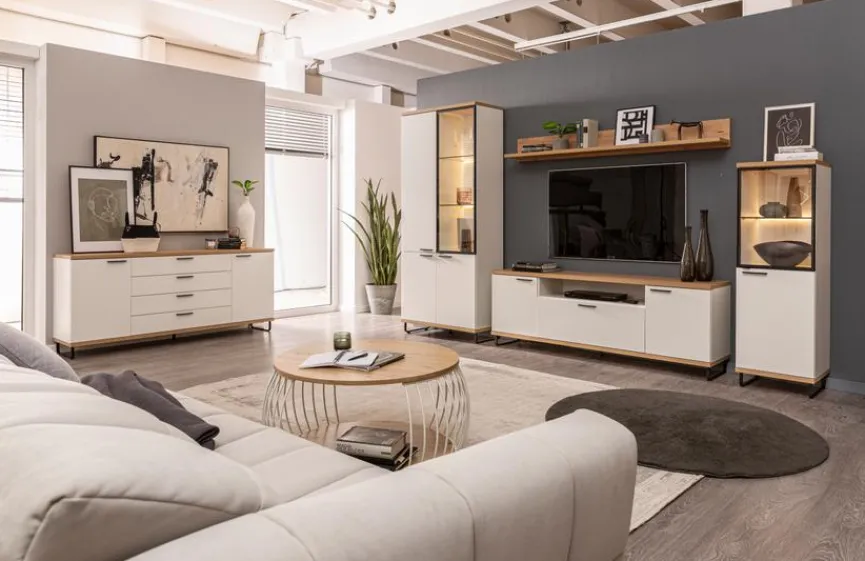 Discount Nehl TV-Lowboard Cassano Weiß