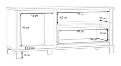 FORTE TV-Lowboard Farida