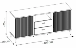 Wójcik TV-Lowboard Lusaka Schwarz