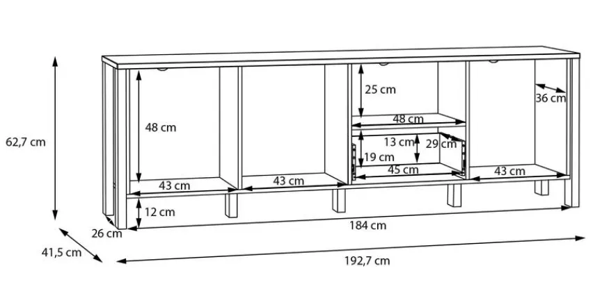 FORTE TV-Lowboard Saitama