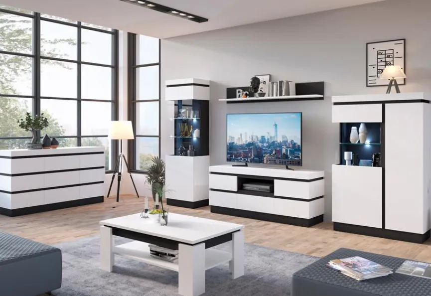 Discount Wójcik TV-Lowboard Campania Weiß