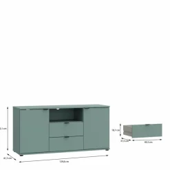 FORTE TV-Lowboard Ganymede Salbei