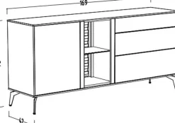 Hot Mäusbacher TV-Lowboard Meran Weiß / Matt