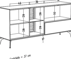 Hot Mäusbacher TV-Lowboard Meran Weiß / Matt